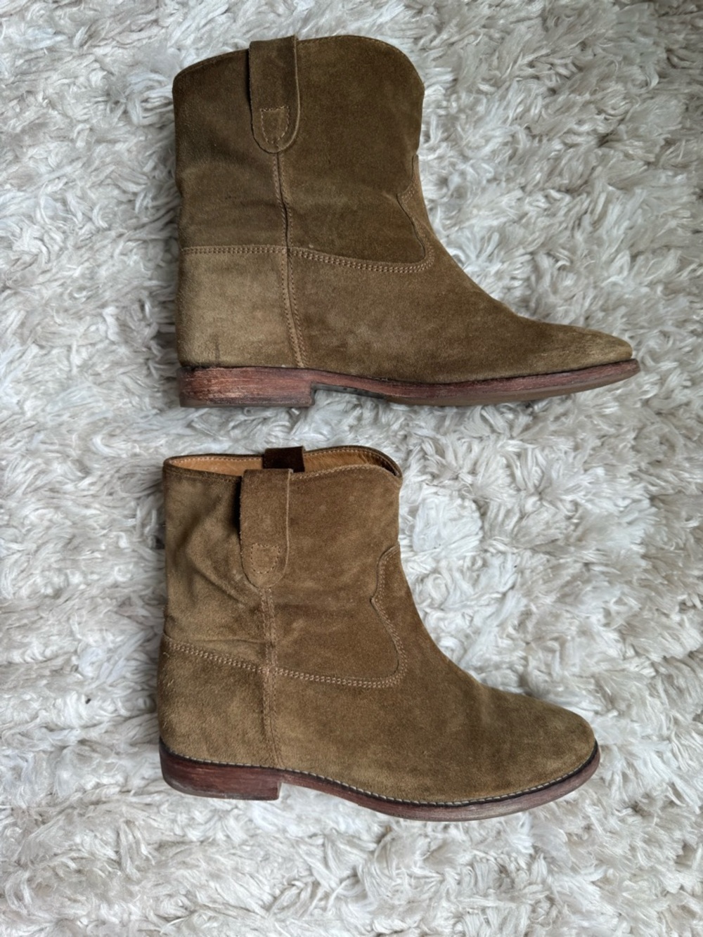 Isabel Marant Tan Suede Ankle Boots - Picture 2 of 8